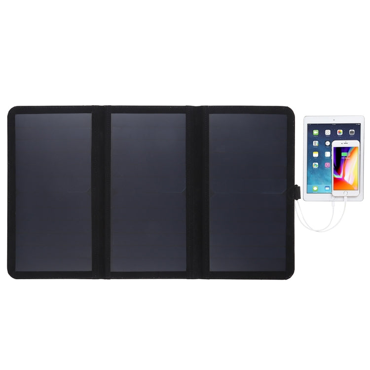 Caricabatterie solare pieghevole HAWEEL 21W con doppia USB - immagine 2