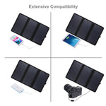 Caricabatterie solare pieghevole HAWEEL 21W con doppia USB - immagine 11