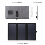 Caricabatterie solare pieghevole HAWEEL 21W con doppia USB - immagine 3