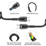 Cavo ricarica rapida USB-C spirale 1m 5A HAWEEL