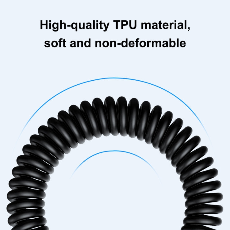 Cavo ricarica rapida USB-C spirale 1m 5A HAWEEL