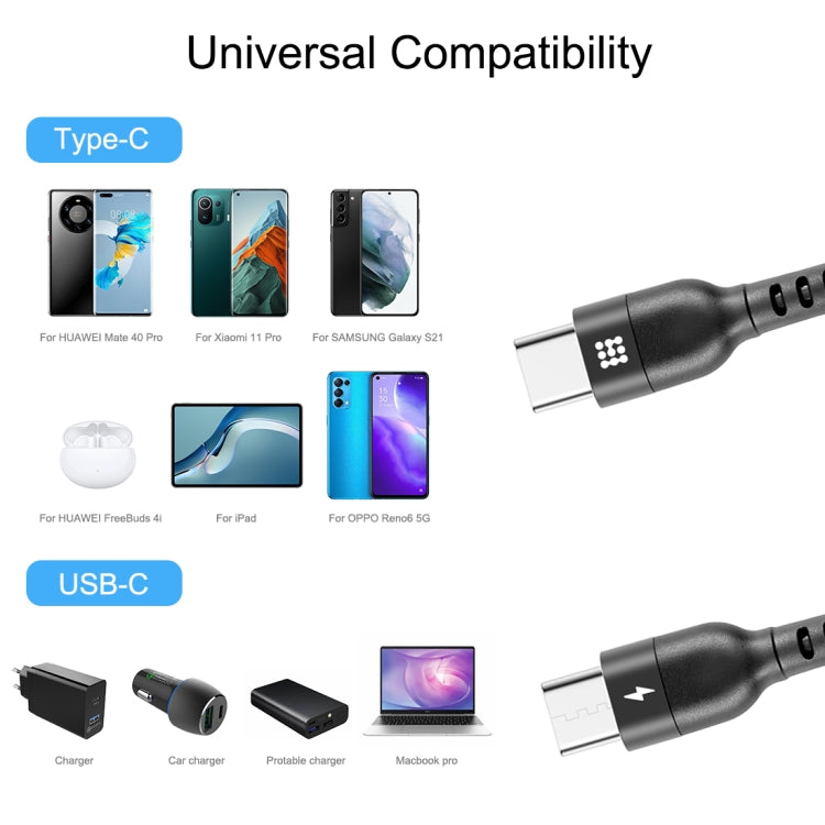 Cavo ricarica rapida USB-C spirale 1m 5A HAWEEL