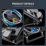 Supporto da scrivania con raffreddamento RGB per laptop