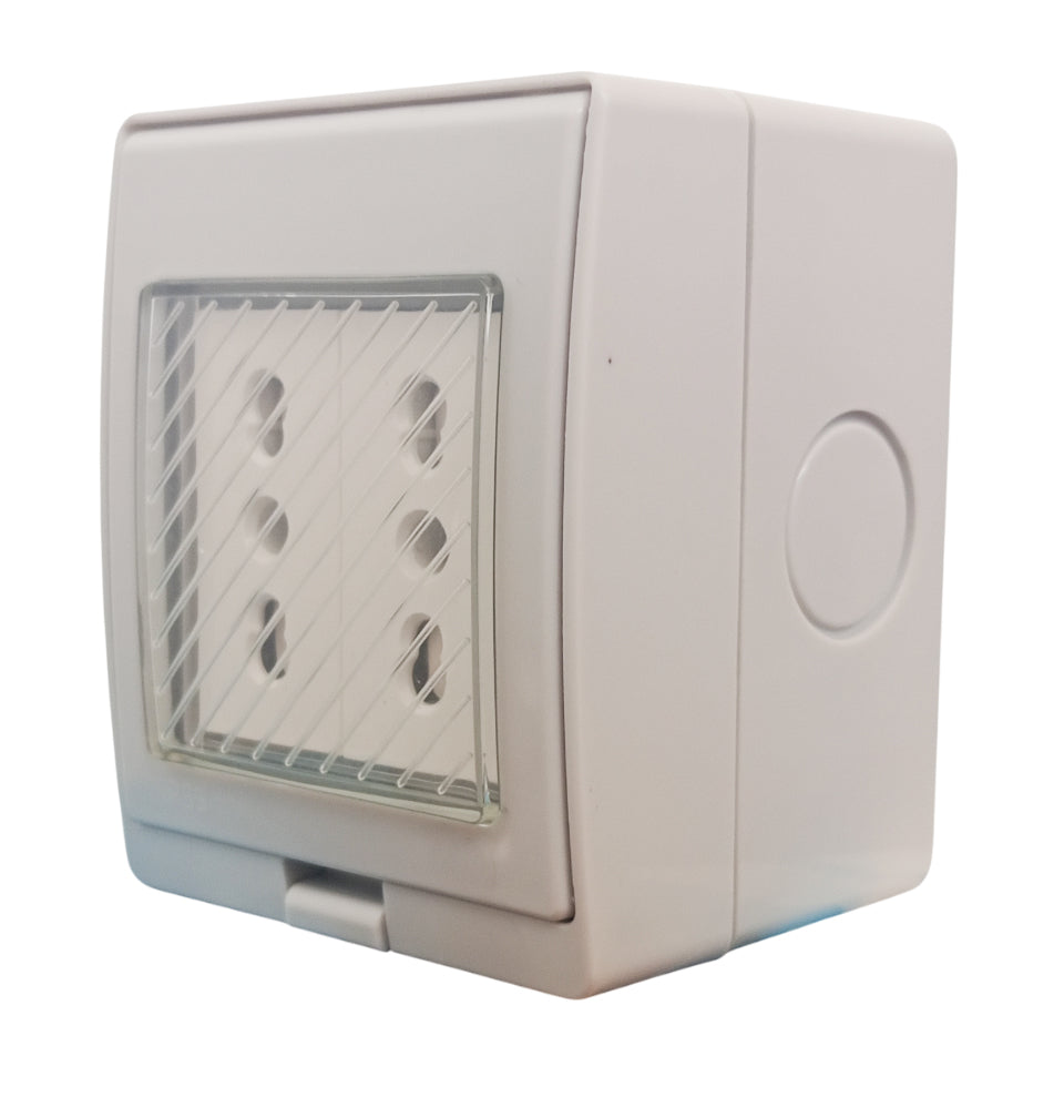 Box stagno da parete IP55 con 2 prese 10-16A E6190 8053323556114