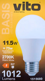 Lampadina LED E27 11,5 W 2700 K, luce calda da 1012 lm - immagine 3