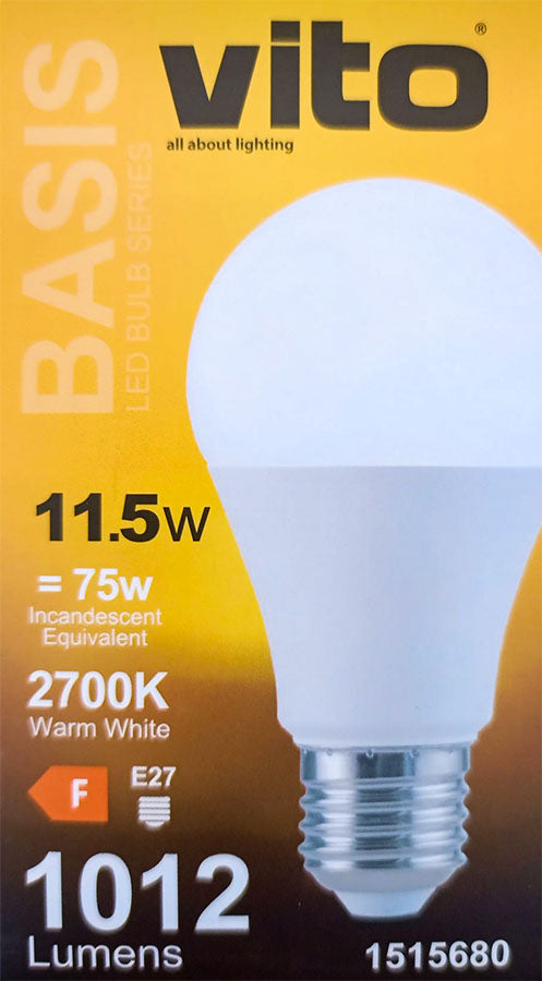 Lampadina LED E27 11,5 W 2700 K, luce calda da 1012 lm - immagine 3