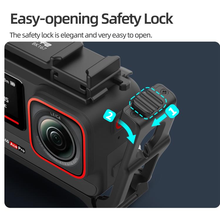 Sunnylife Telaio Protettivo 2-in-1 con Impugnatura per Insta360 A