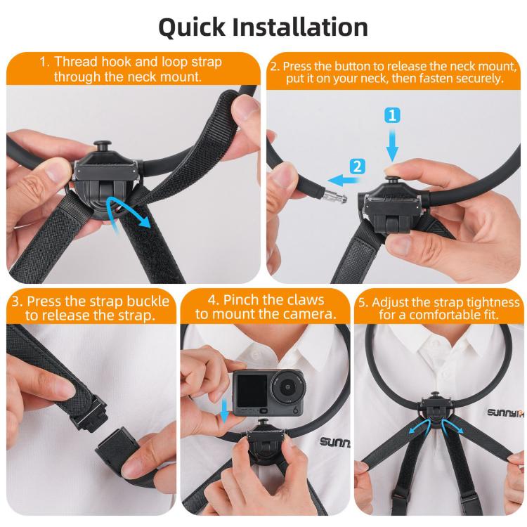 Sunnylife Neck Mount magnetico per Insta360