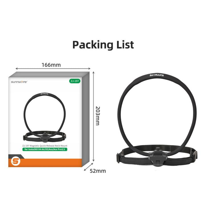 Sunnylife Neck Mount magnetico per Insta360