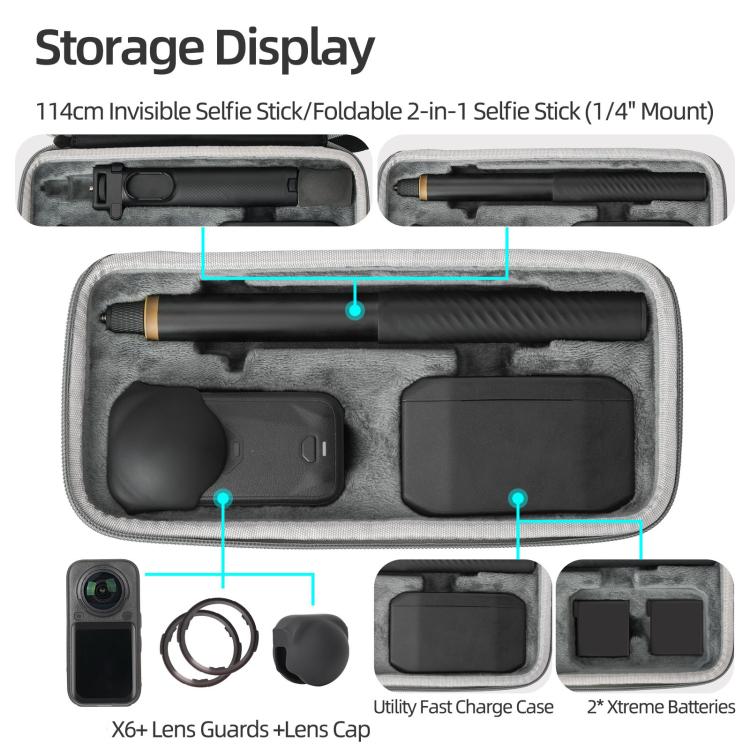 Borsa protettiva Essentials Bundle per Insta360 X6