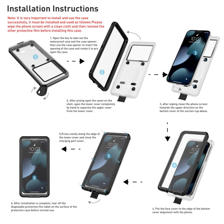 Custodia impermeabile immersione per smartphone 5,9-6,9 pollici