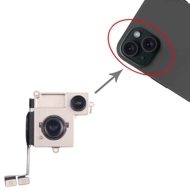 Fotocamera posteriore di ricambio per Apple iPhone 15 - immagine 5