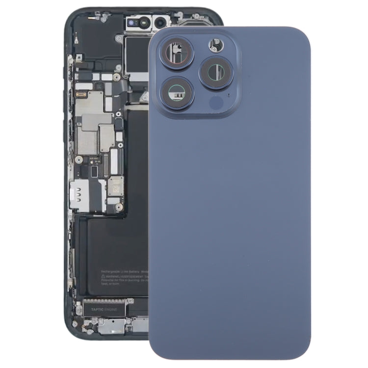 Scocca posteriore in vetro per iPhone 15 Pro Max con copriobiettivo