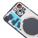 Per iPhone 15 Cover posteriore batteria con copriobiettivo fotocamera + magnete MagSafe, For iPhone 15 (with MagSafe)