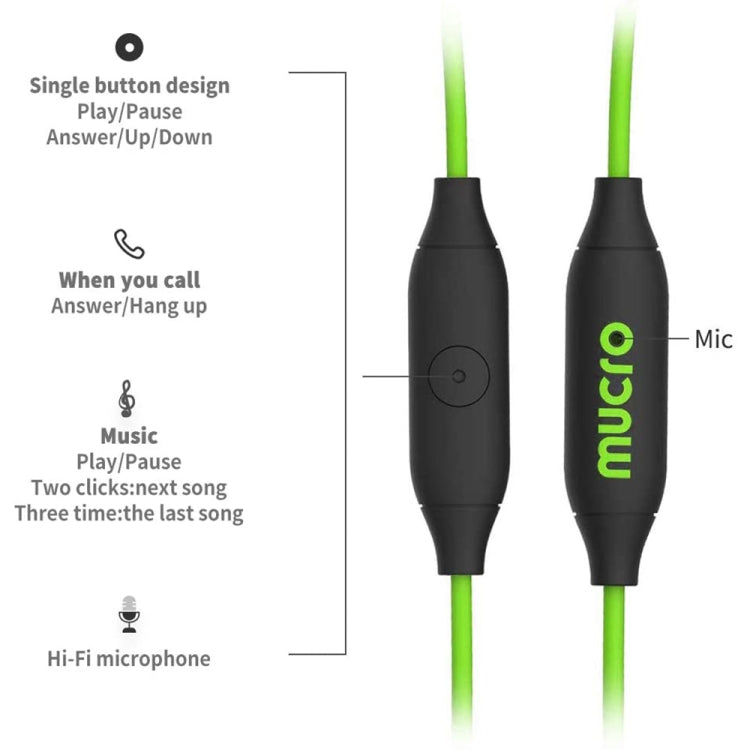 Auricolari sportivi Mucro MB-232 in-ear con gancio
