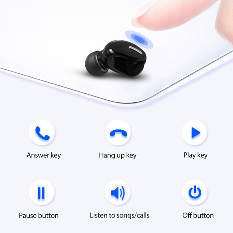 Auricolare Bluetooth X9 in-ear Nero e Bianco