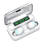 Auricolare Bluetooth F9-5C con luce LED e display digitale