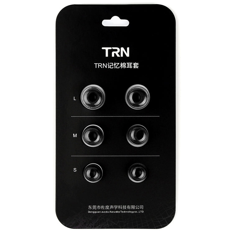 Inserti auricolari TRN in memory foam e silicone, 3 misure