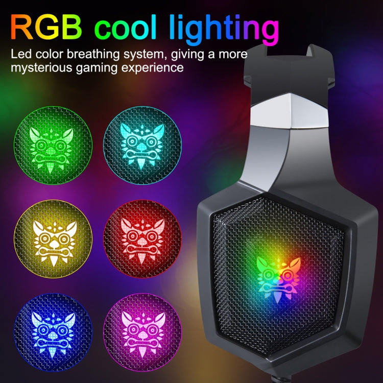 Cuffie gaming ONIKUMA K8 over-ear con microfono e luci LED - immagine 4
