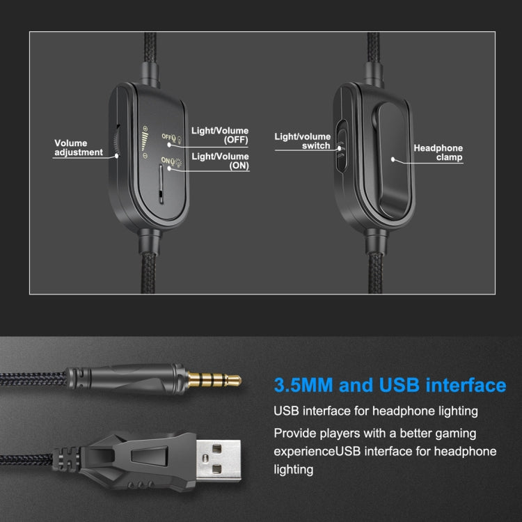 Cuffie gaming ONIKUMA K8 over-ear con microfono e luci LED - immagine 5