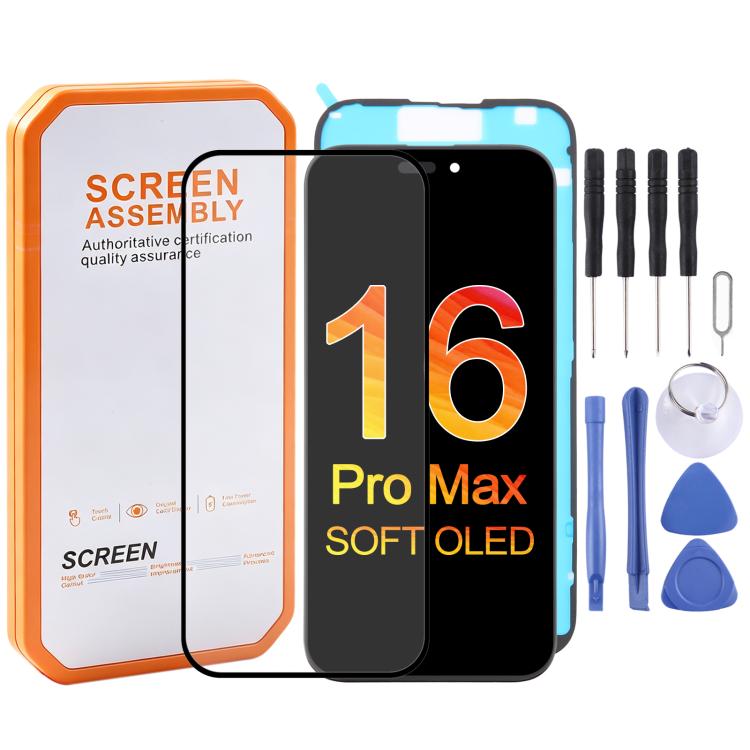 Schermo OLED morbido ricambio per iPhone 16 Pro Max