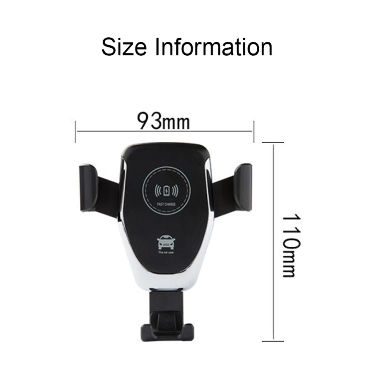 Supporto auto con ricarica wireless Qi e presa d'aria
