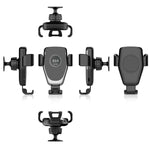 Supporto auto con ricarica wireless Qi e presa d'aria