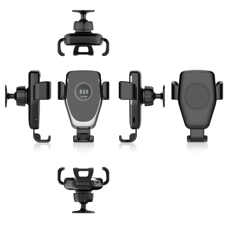 Supporto auto con ricarica wireless Qi e presa d'aria