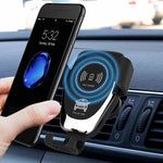 Supporto auto con ricarica wireless Qi e presa d'aria