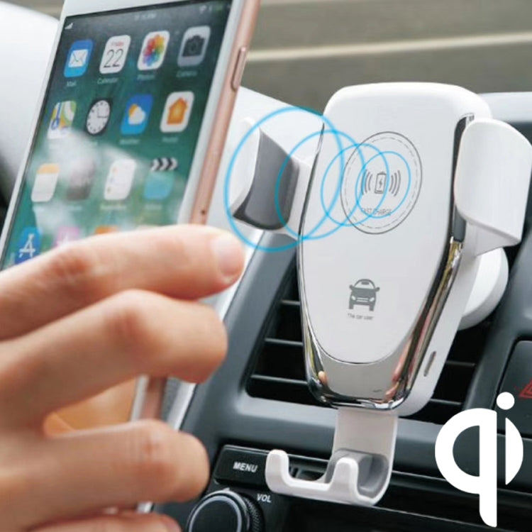 Supporto auto con ricarica wireless Qi e presa d'aria