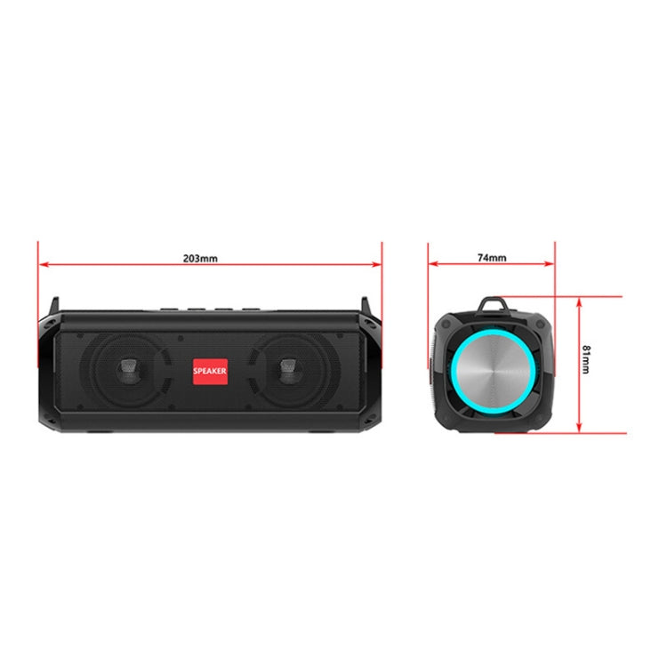 Mini Altoparlante Stereo Portatile con Subwoofer e Luce RGB