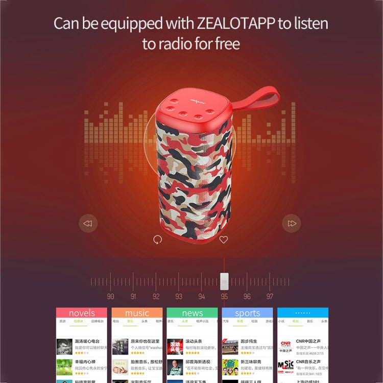 Altoparlante Bluetooth portatile ZEALOT S35 con AUX e scheda TF - immagine 14