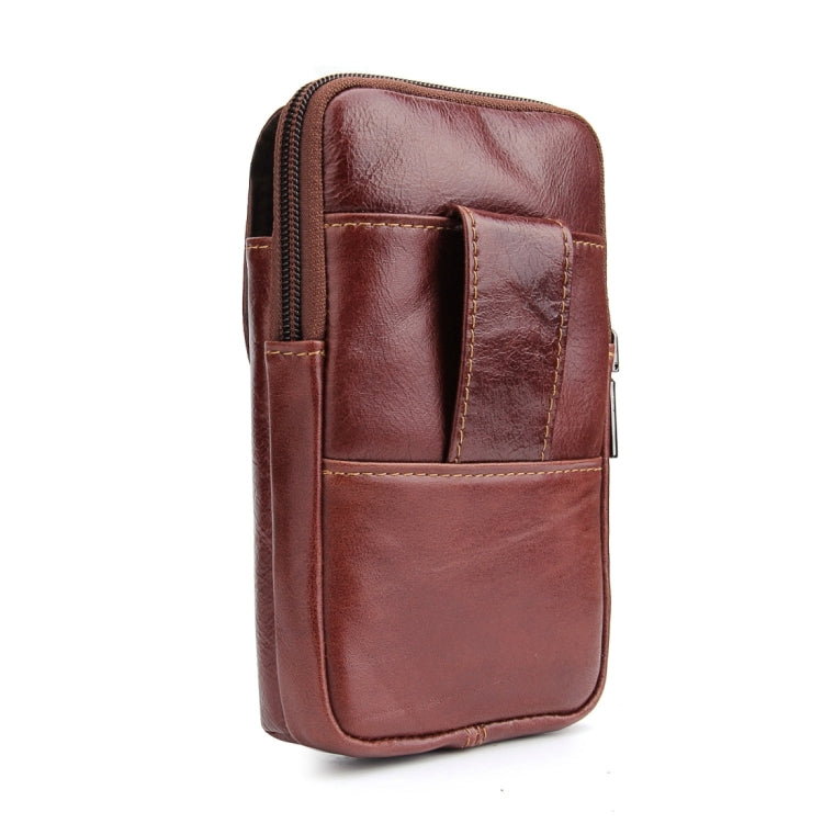 Custodia verticale in vera pelle Crazy Horse per smartphone fino a 6,3 pollici - immagine 3