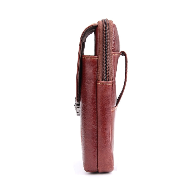 Custodia verticale in vera pelle Crazy Horse per smartphone fino a 6,3 pollici - immagine 4