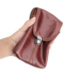 Custodia verticale in vera pelle Crazy Horse per smartphone fino a 6,3 pollici - immagine 5