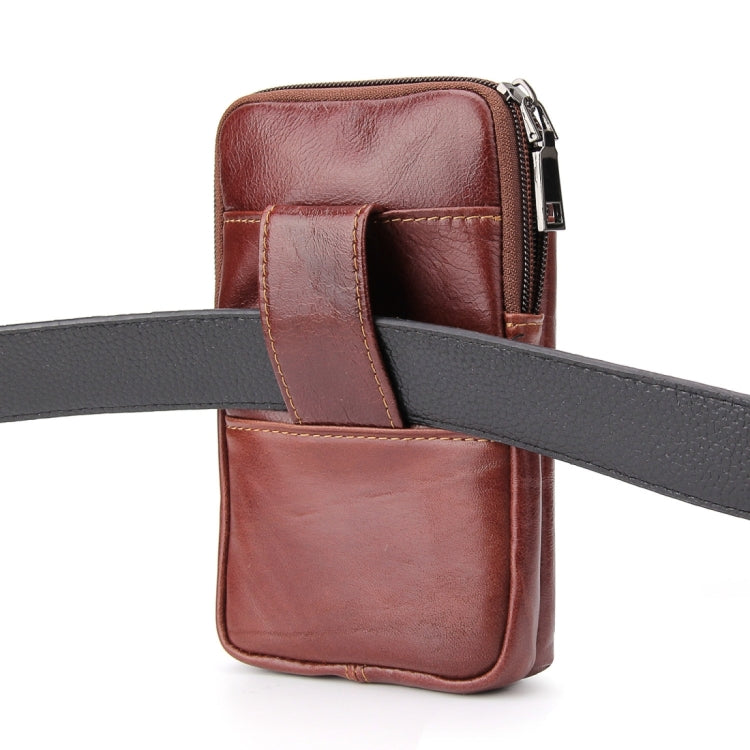 Custodia verticale in vera pelle Crazy Horse per smartphone fino a 6,3 pollici - immagine 6