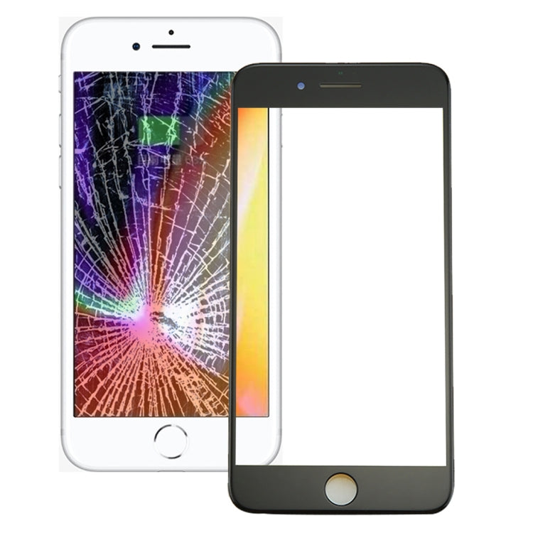 Lente vetro anteriore con cornice e adesivo per iPhone 8