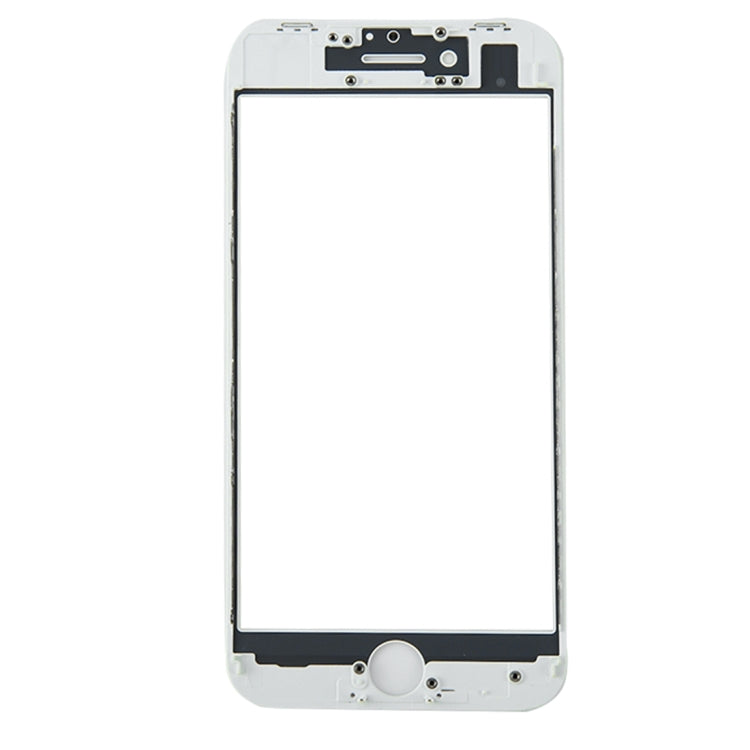 Lente vetro anteriore con cornice e adesivo per iPhone 8