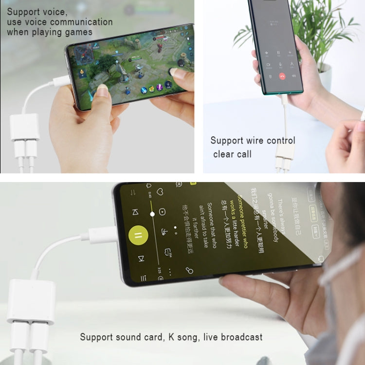 Adattatore 2 in 1 USB-C maschio a USB-C e audio femmina 18W