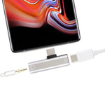 Adattatore USB-C maschio a USB-C femmina con jack 3,5 mm