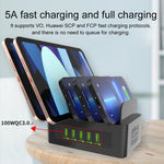 Stazione di ricarica 100W 5 porte USB con supporto