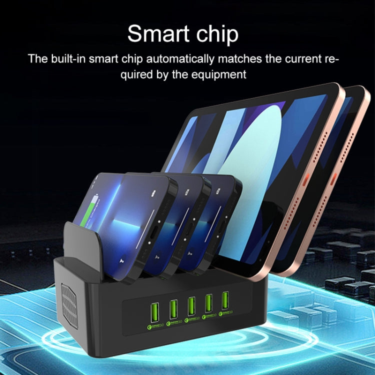 Stazione di ricarica 100W 5 porte USB con supporto