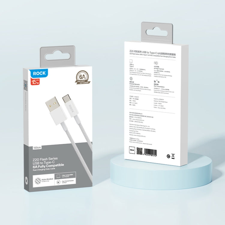 Cavo ricarica rapida USB a USB-C ROCK Z20 1 metro 6A