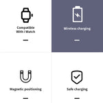 Caricabatterie wireless magnetico portatile per Apple Watch
