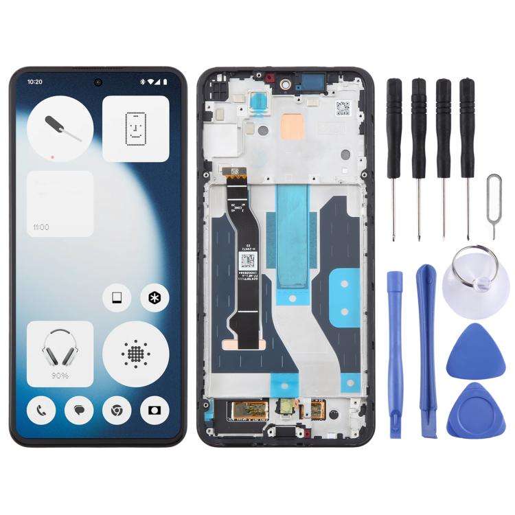Display LCD originale con digitalizzatore e cornice per Nothing Phone CE3 Lite – Assemblaggio completo