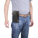 Marsupio verticale in pelle per smartphone 6,9"