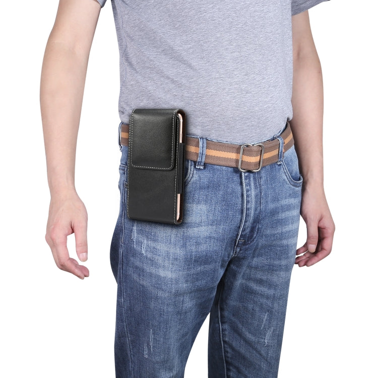 Marsupio verticale in pelle per smartphone 6,9"
