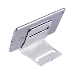 Supporto pieghevole in alluminio per tablet e smartphone