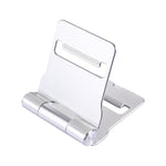 Supporto pieghevole in alluminio per tablet e smartphone