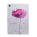 Custodia in pelle viola con slot carte per iPad Mini